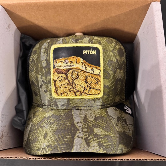 Goorin Bros “Burma Superstar” Piton Python Friday Drop Trucker Hat - Picture 1 of 2